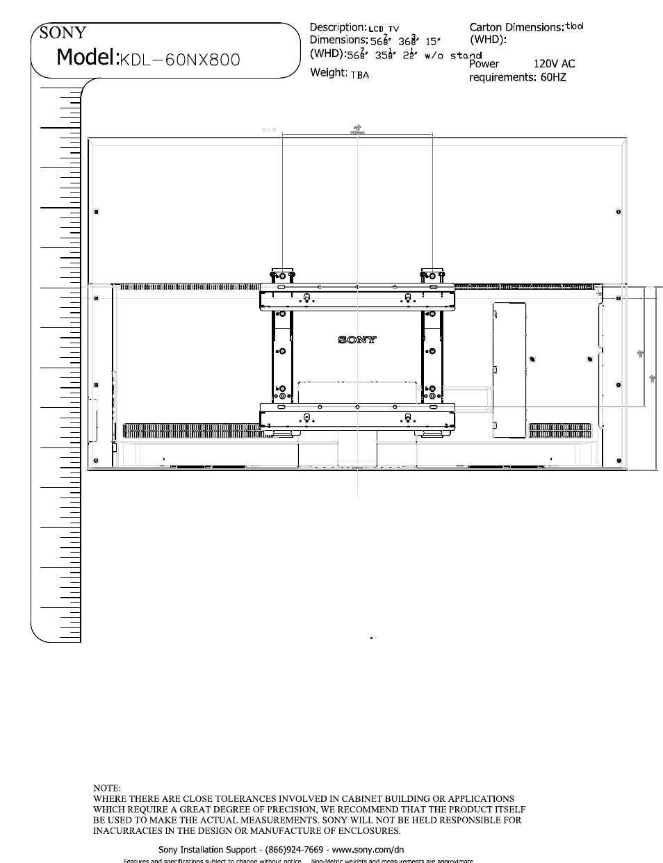 Sony KDL-60NX800 User Manual | Page 4 / 4