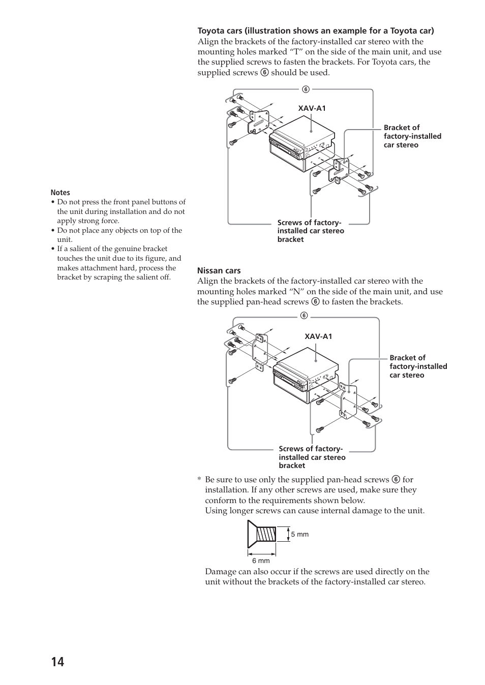 Sony XAV-A1 User Manual | Page 14 / 44