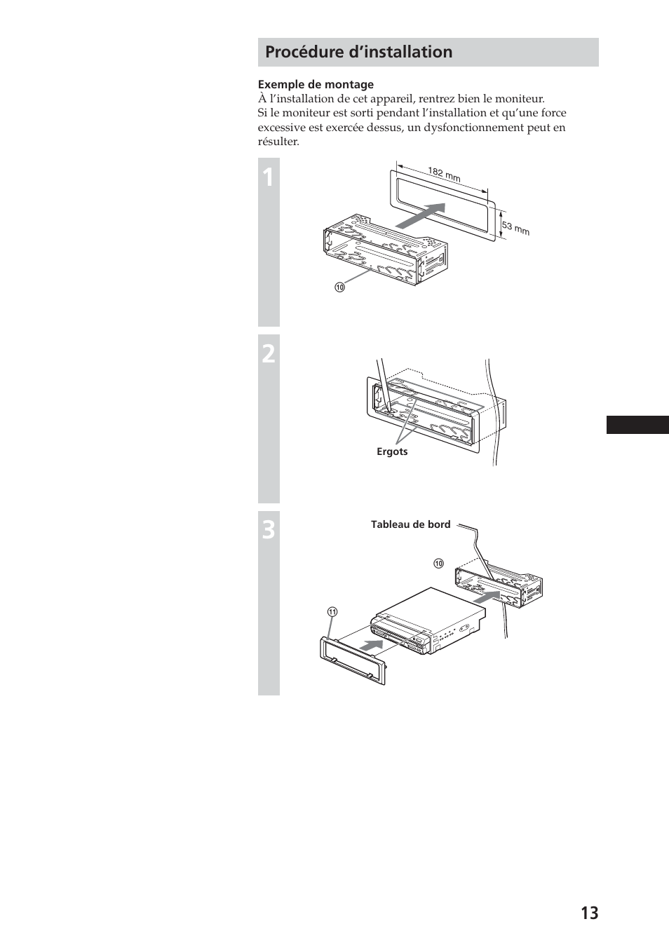 Procédure d’installation | Sony XAV-A1 User Manual | Page 27 / 44