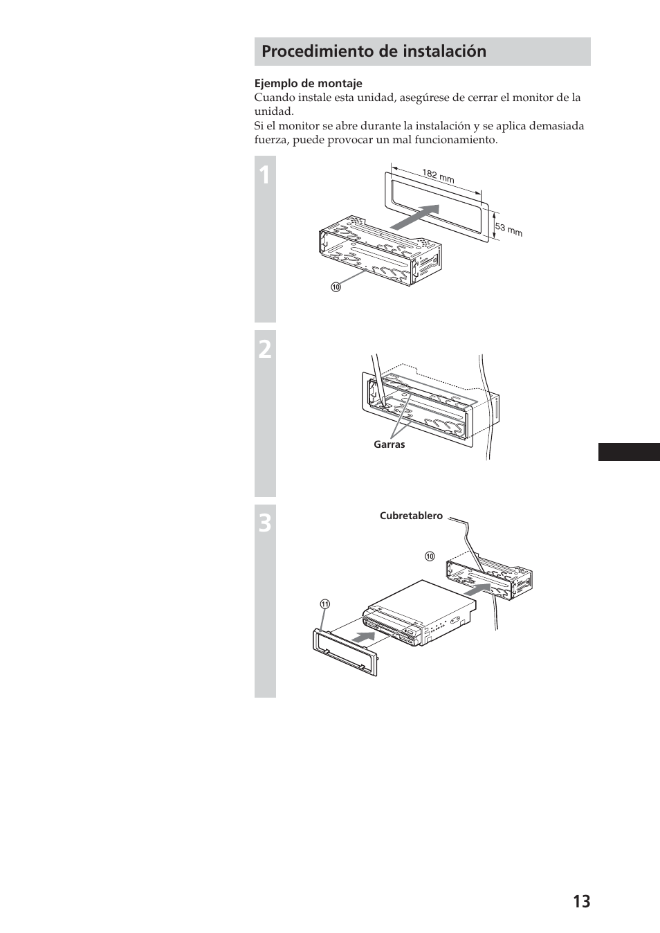 Procedimiento de instalación | Sony XAV-A1 User Manual | Page 41 / 44
