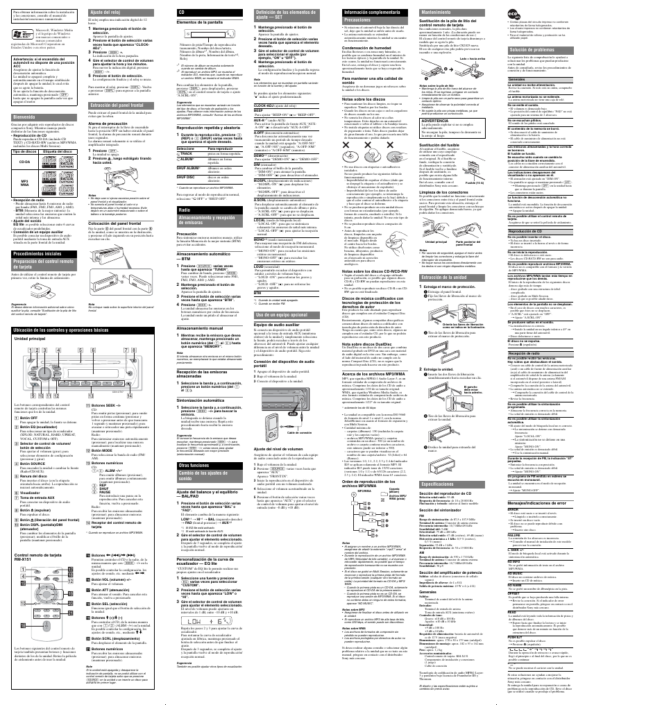 Sony CDX-GT07 User Manual | Page 2 / 2