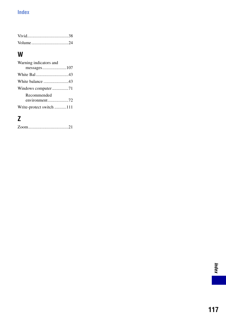 Sony DSC-T100 User Manual | Page 117 / 119