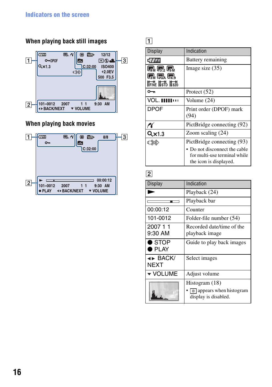Sony DSC-T100 User Manual | Page 16 / 119