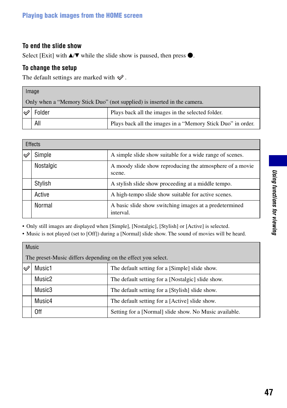 Sony DSC-T100 User Manual | Page 47 / 119