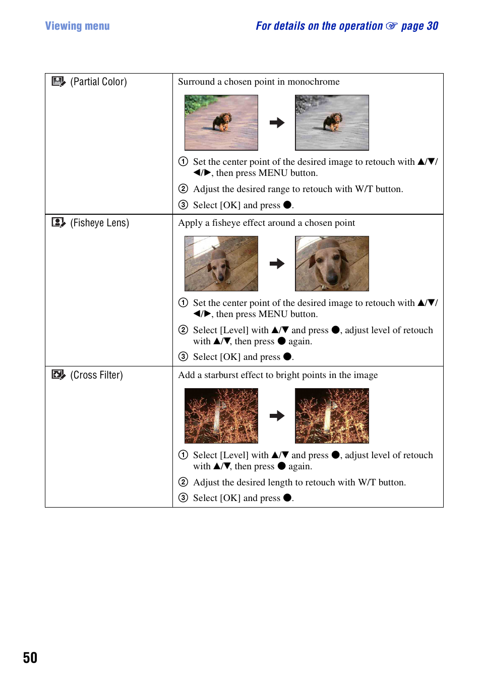 Sony DSC-T100 User Manual | Page 50 / 119