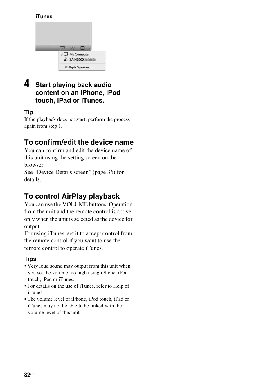 Sony SA-NS500 User Manual | Page 32 / 60