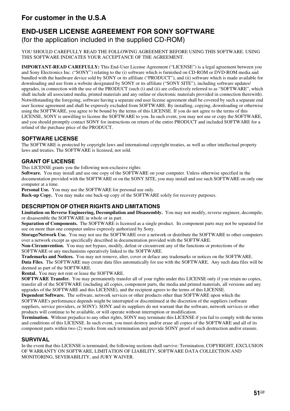 Sony SA-NS500 User Manual | Page 51 / 60