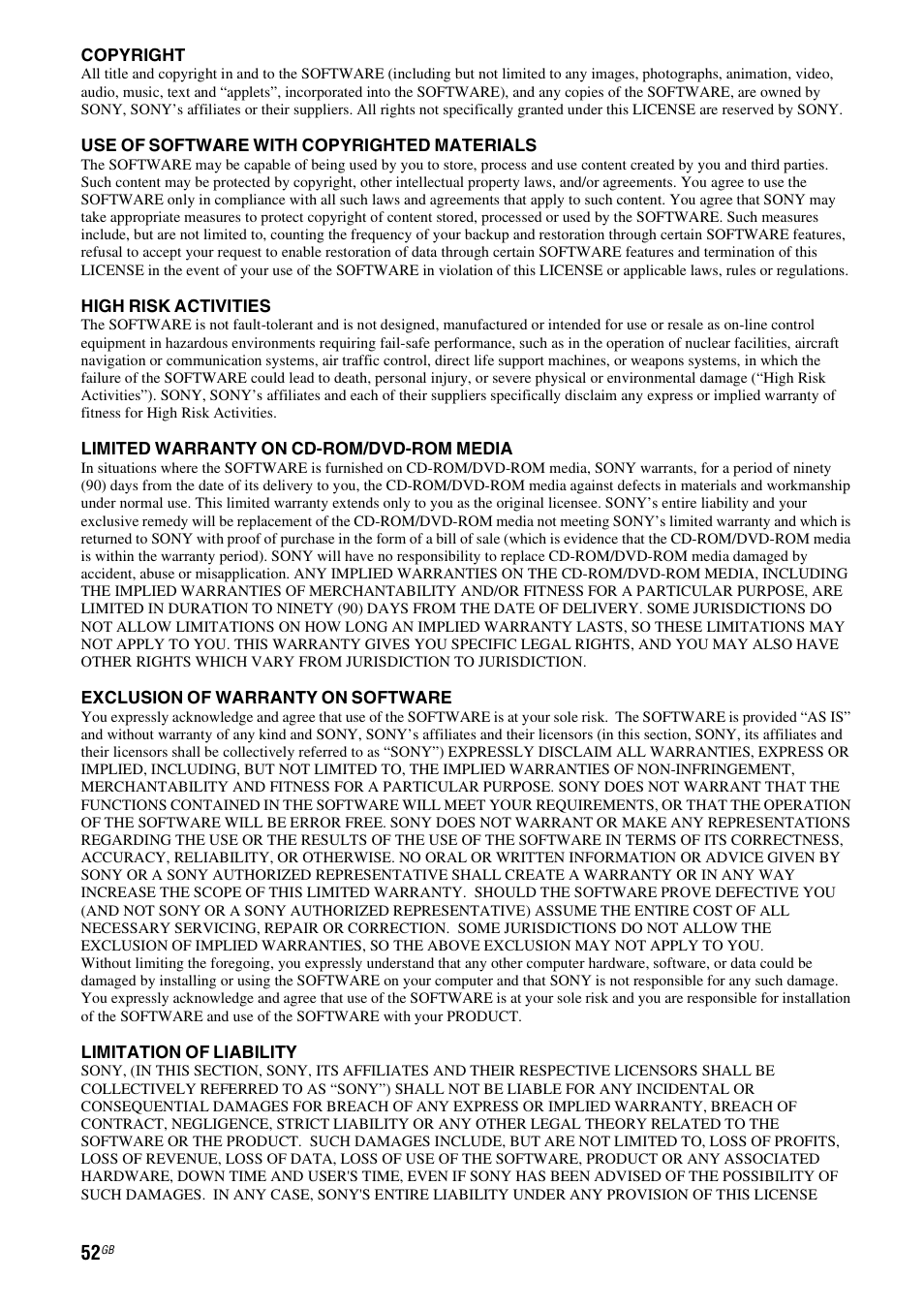 Sony SA-NS500 User Manual | Page 52 / 60