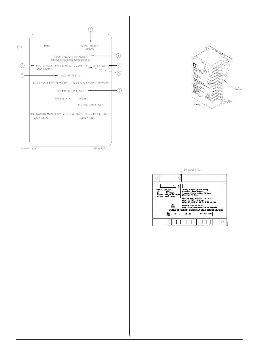 Data label information | American Dryer Corp. Phase 7 / OPL ensor Activated Fire Extinguishing System D120 User Manual | Page 20 / 24