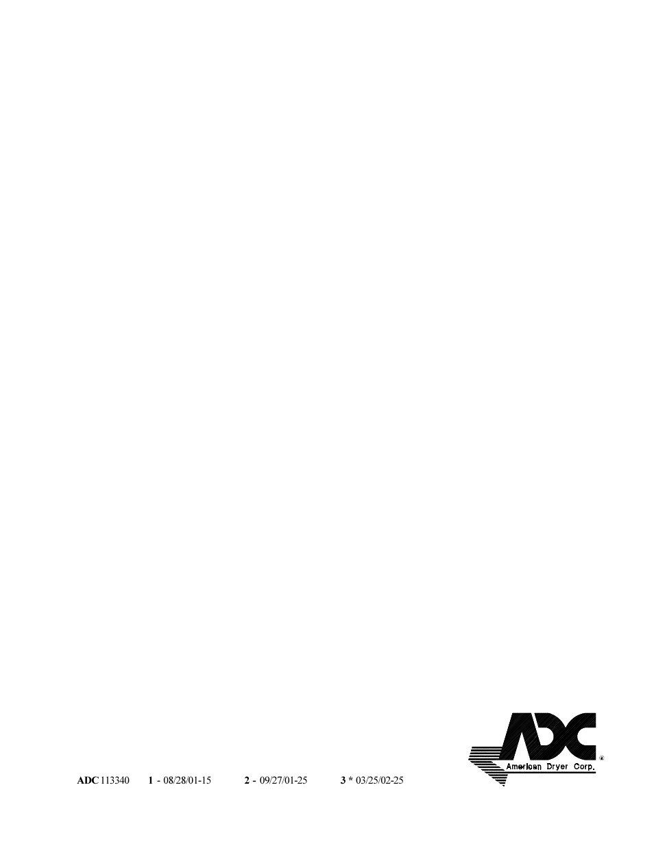American Dryer Corp. Gas HSI - Phase 7/FSS AD-78 III User Manual | Page 48 / 48