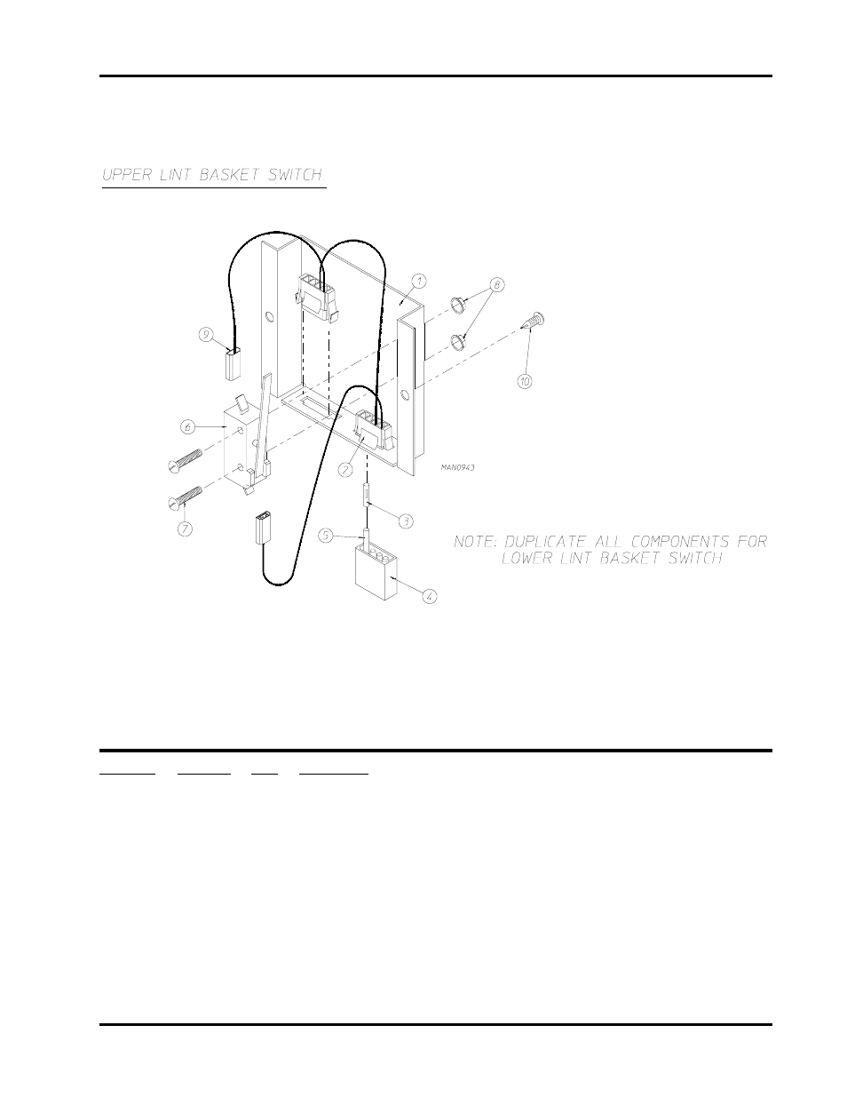 Ad-320 lint drawer (basket) switch assembly | American Dryer Corp. 24 VAC Phase 5 AD-320 User Manual | Page 33 / 52