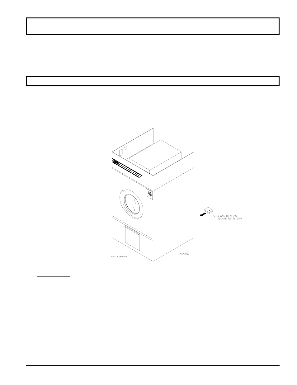 B. unpacking/setting up | American Dryer Corp. ML-170 User Manual | Page 9 / 44