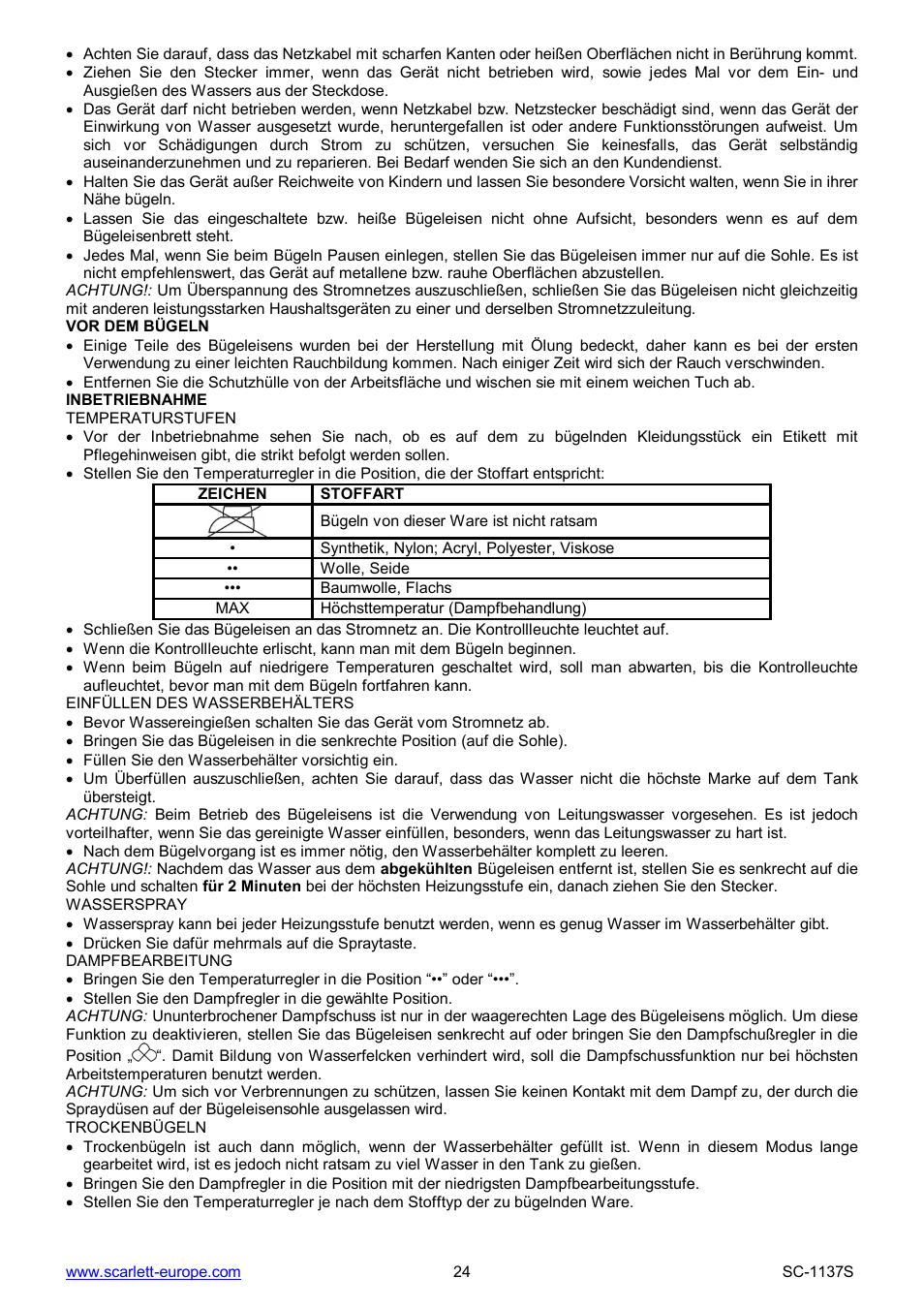 Scarlett SC-1137S User Manual | Page 24 / 26