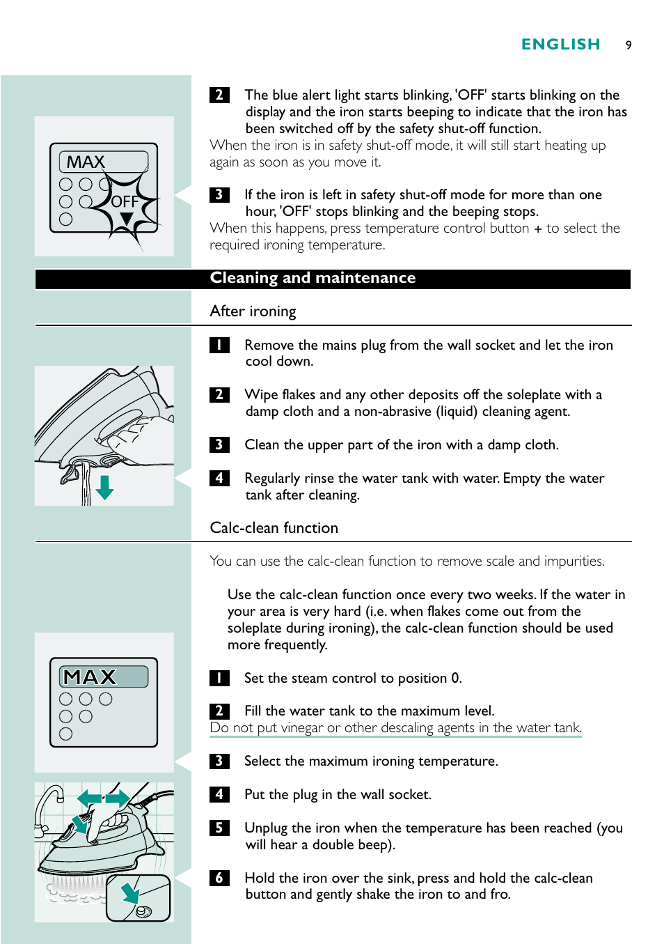 Philips GC4250 User Manual | Page 9 / 132