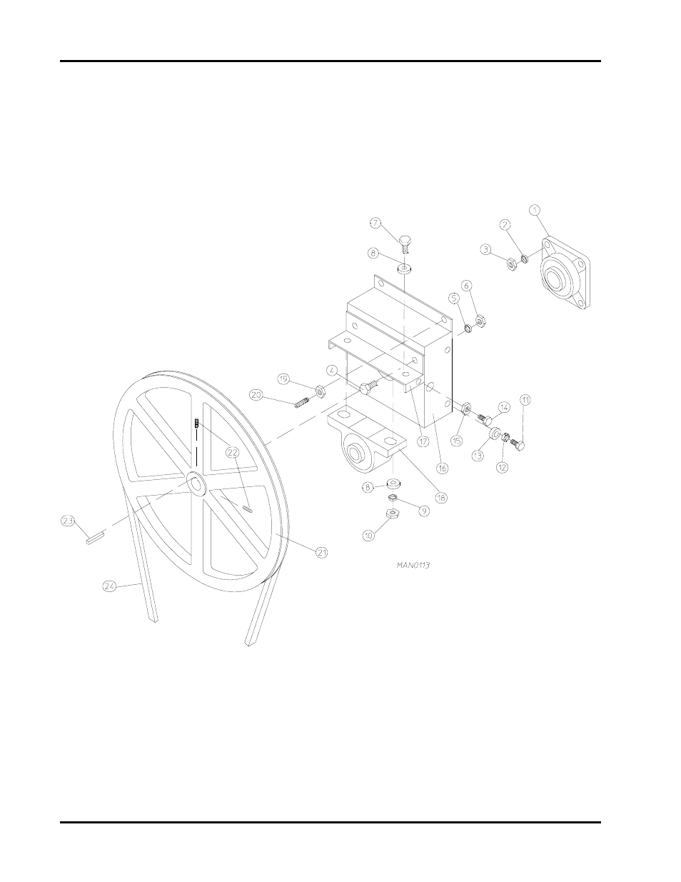 Tumbler bearing assembly | American Dryer Corp. WDA-385 User Manual | Page 16 / 33