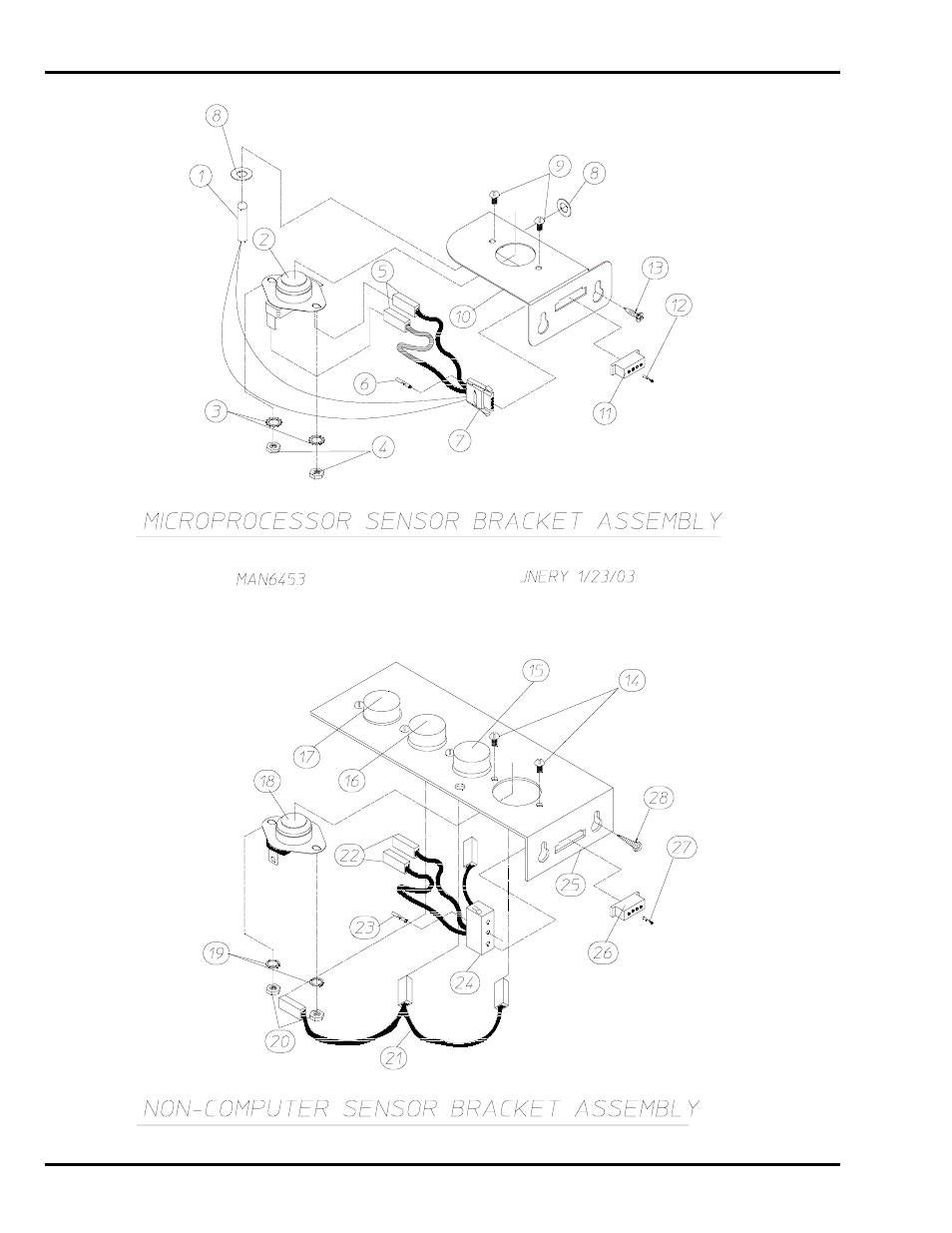 Sensor bracket assemblies | American Dryer Corp. AD-758V User Manual | Page 26 / 52