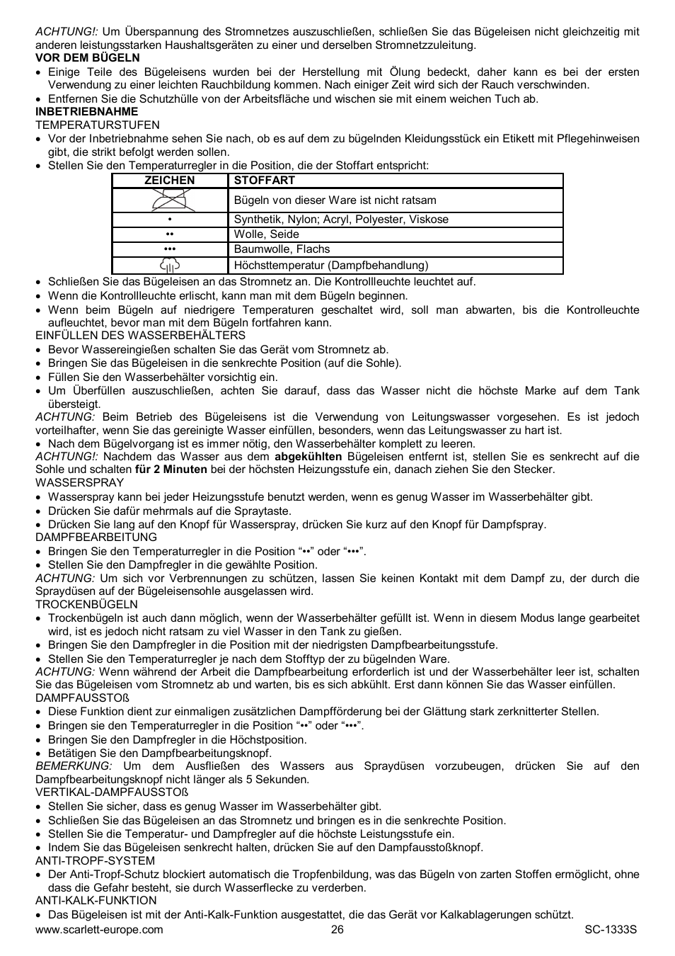 Scarlett SC-1333S User Manual | Page 26 / 28
