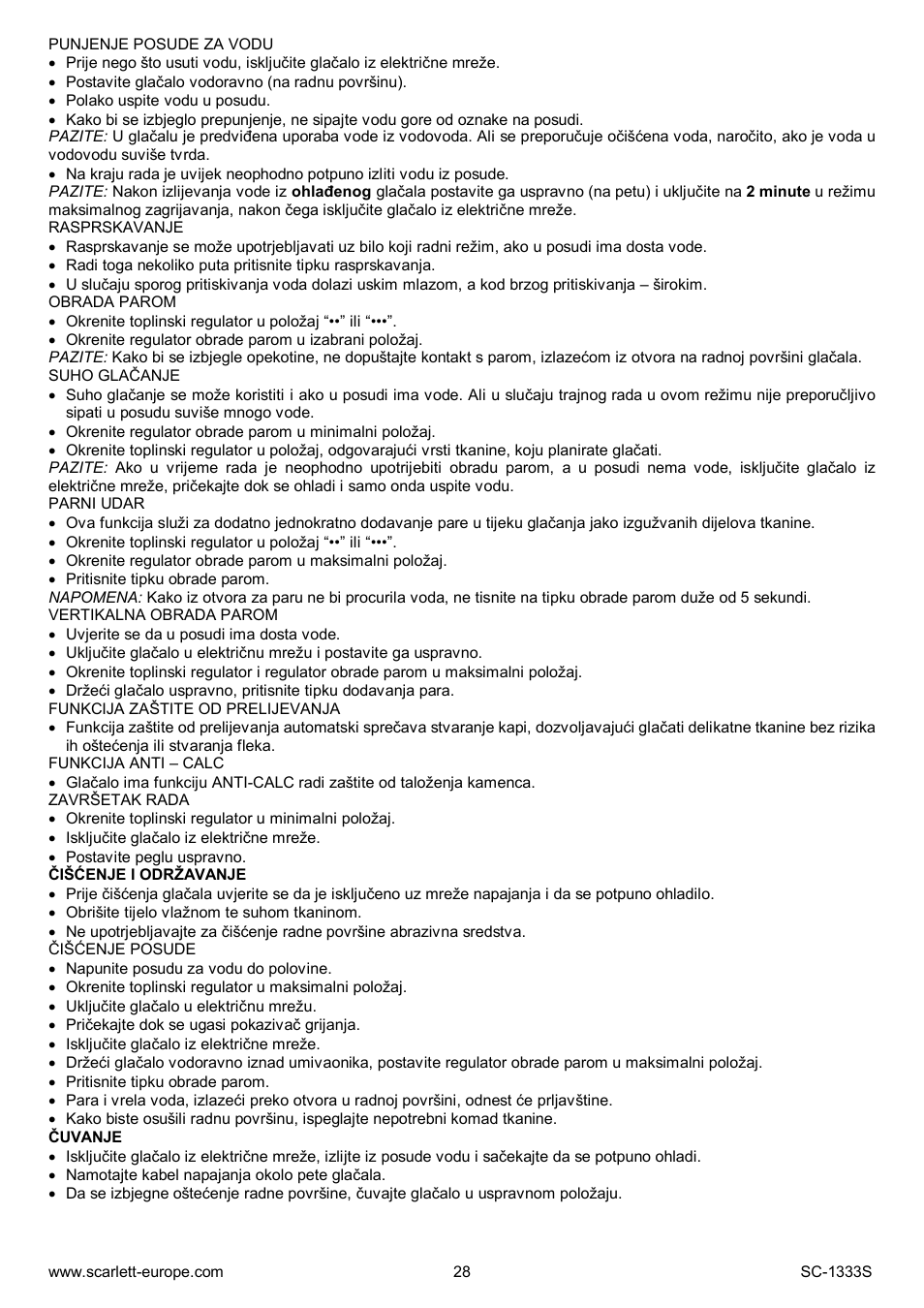 Scarlett SC-1333S User Manual | Page 28 / 28
