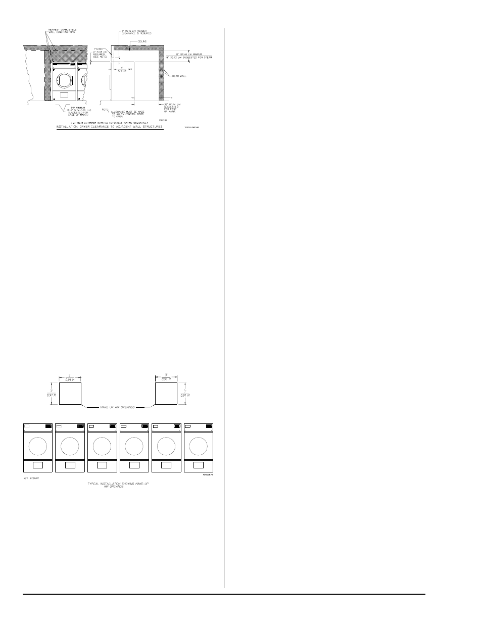 Fresh air supply requirements, Exhaust requirements | American Dryer Corp. ML-130DR User Manual | Page 12 / 28