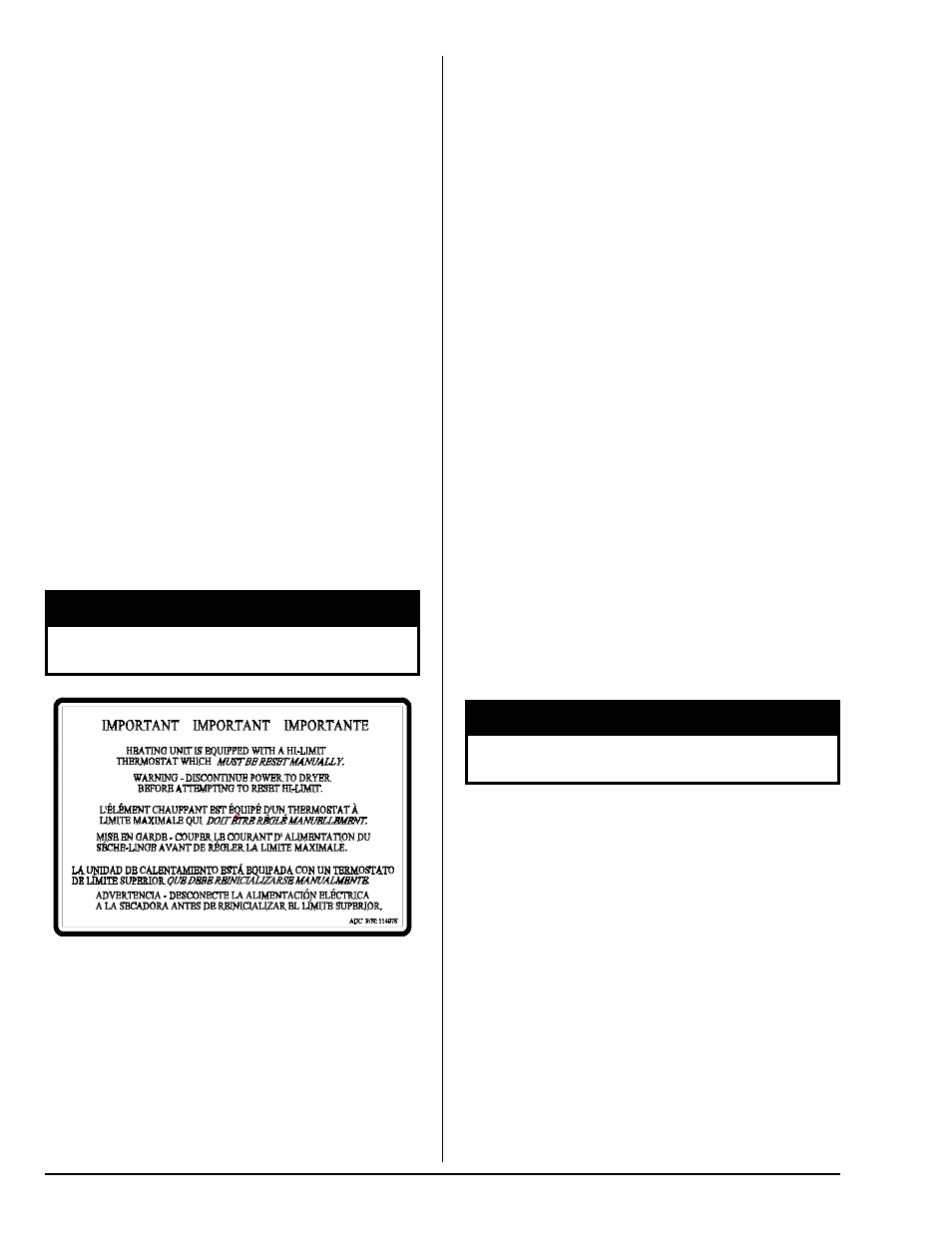 Manual reset burner hi-limit instructions, Phase 7, Dual timer | Fire suppression system, Warning | American Dryer Corp. ML-130DR User Manual | Page 26 / 28