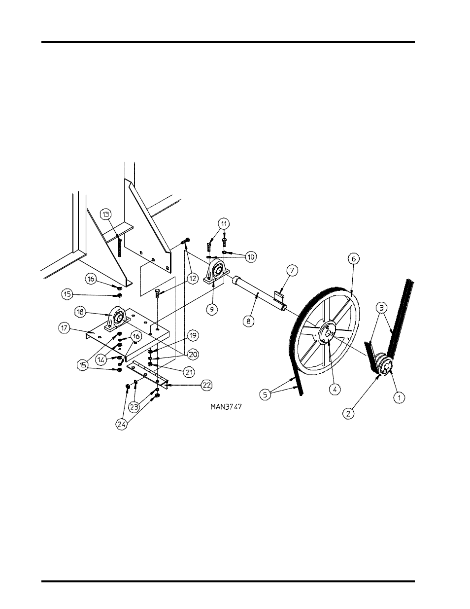 Idler bearing mount assembly | American Dryer Corp. AD-115 User Manual | Page 26 / 80