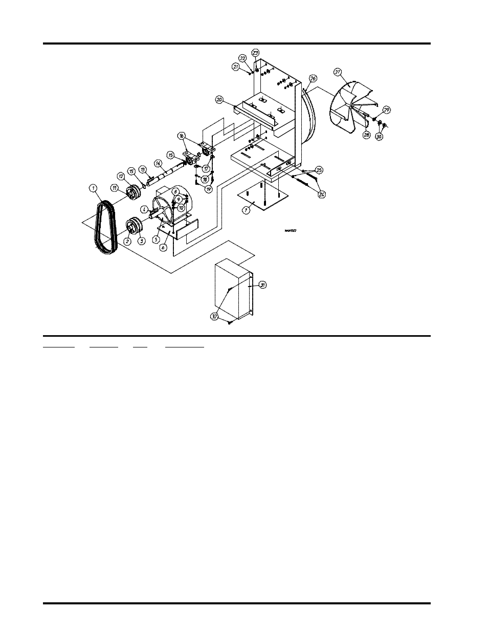 Blower motor mount assembly, For electric models only | American Dryer Corp. AD-115 User Manual | Page 32 / 80