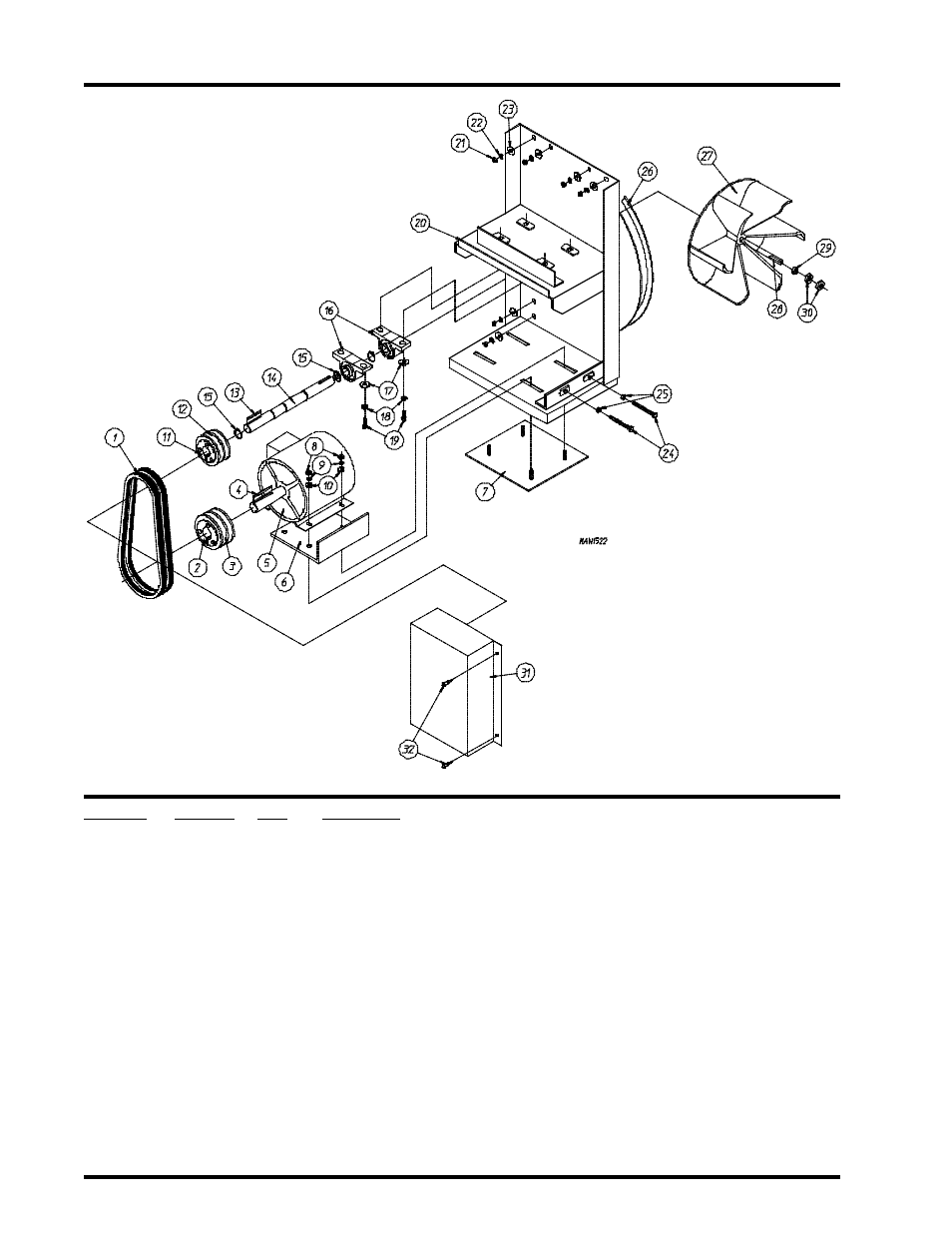 Blower motor mount assembly, For steam models only | American Dryer Corp. AD-115 User Manual | Page 34 / 80