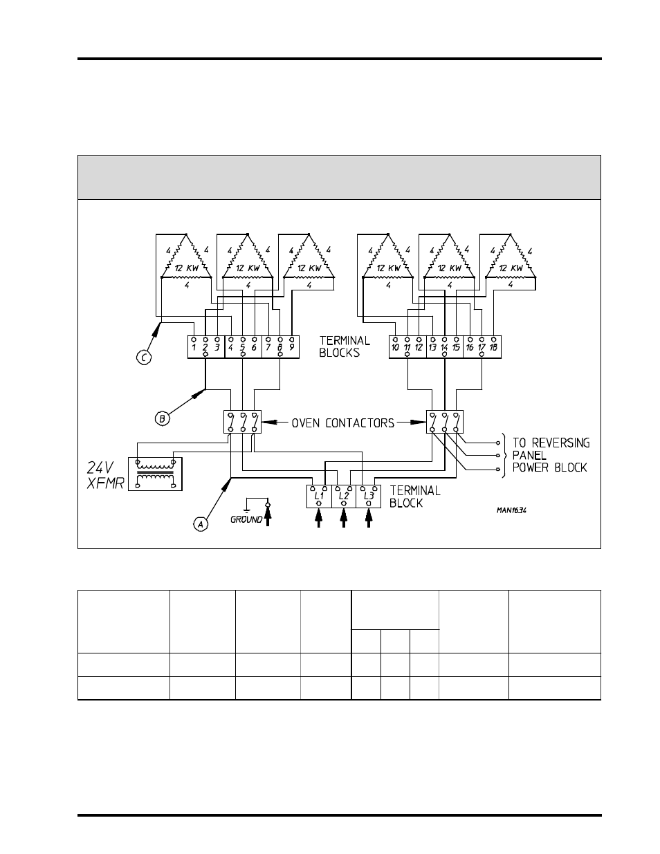 Electric oven power distribution, 72 kw electric oven power distribution | American Dryer Corp. AD-115 User Manual | Page 67 / 80