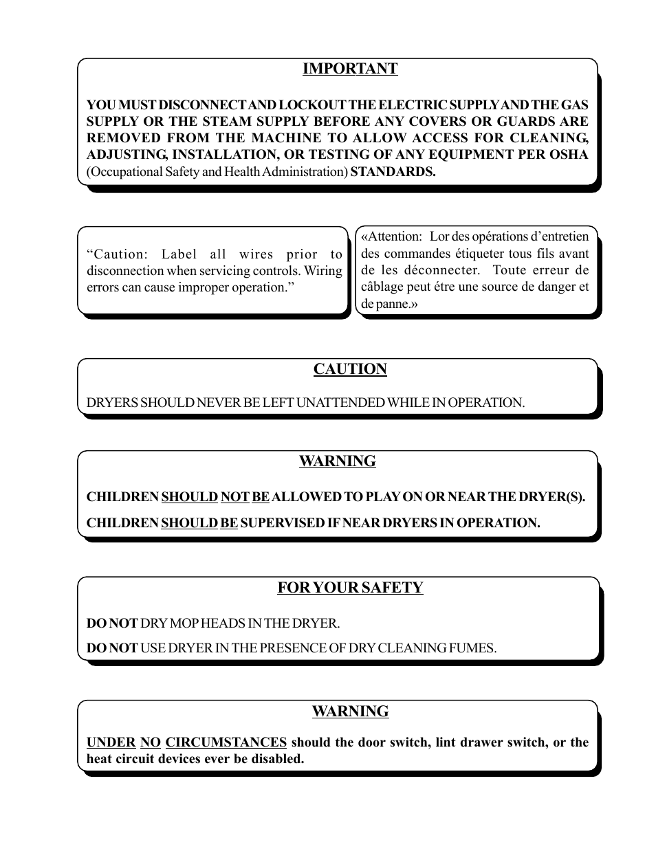 American Dryer Corp. ML-122D User Manual | Page 3 / 55