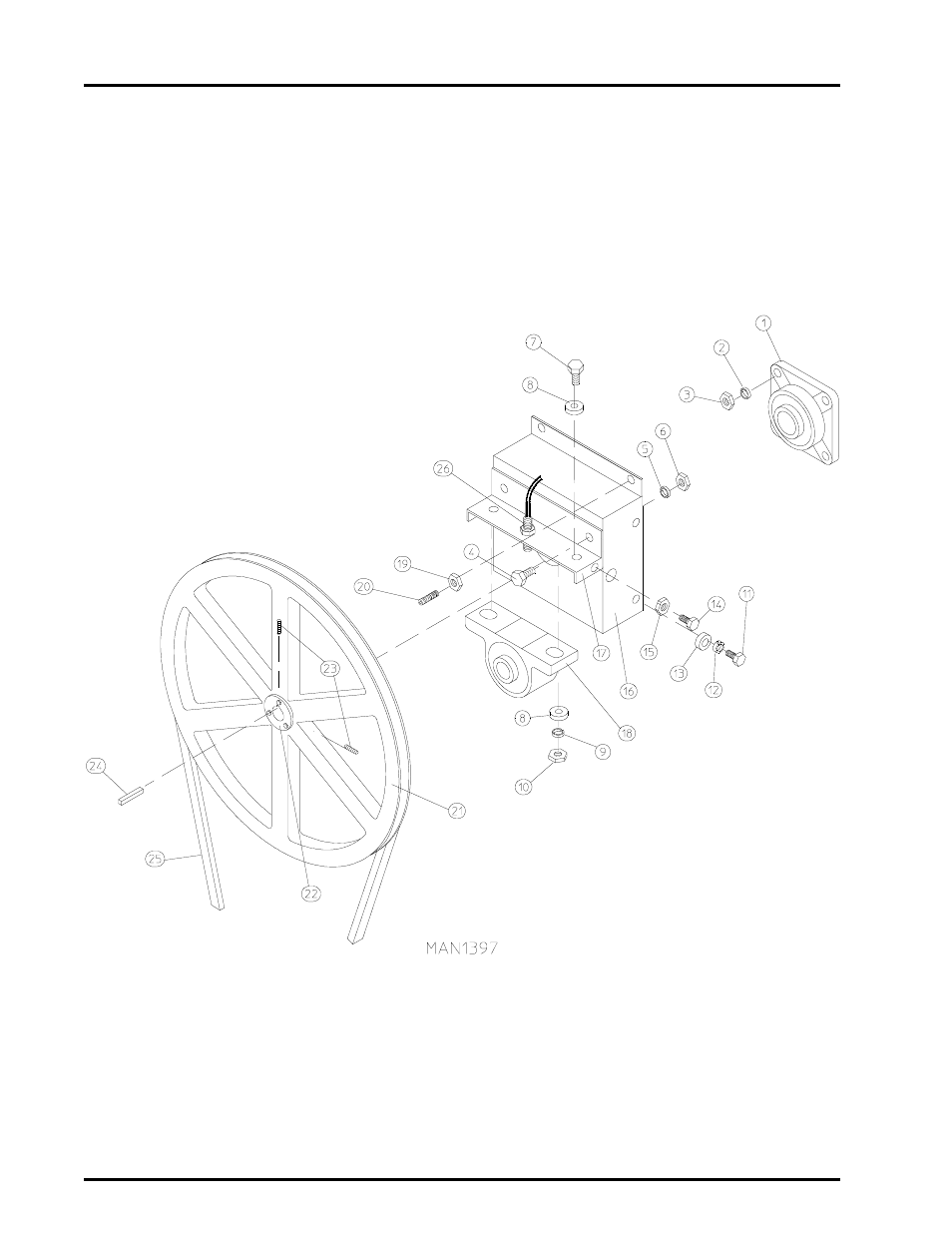 Tumbler bearing assembly | American Dryer Corp. UD-80 User Manual | Page 14 / 30
