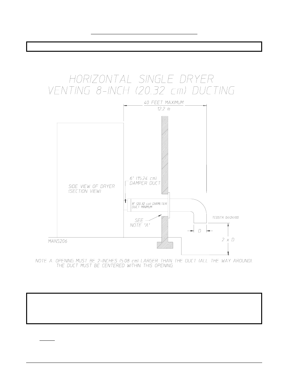 Single dryer venting | American Dryer Corp. AD-24 Phase 7 User Manual | Page 16 / 50
