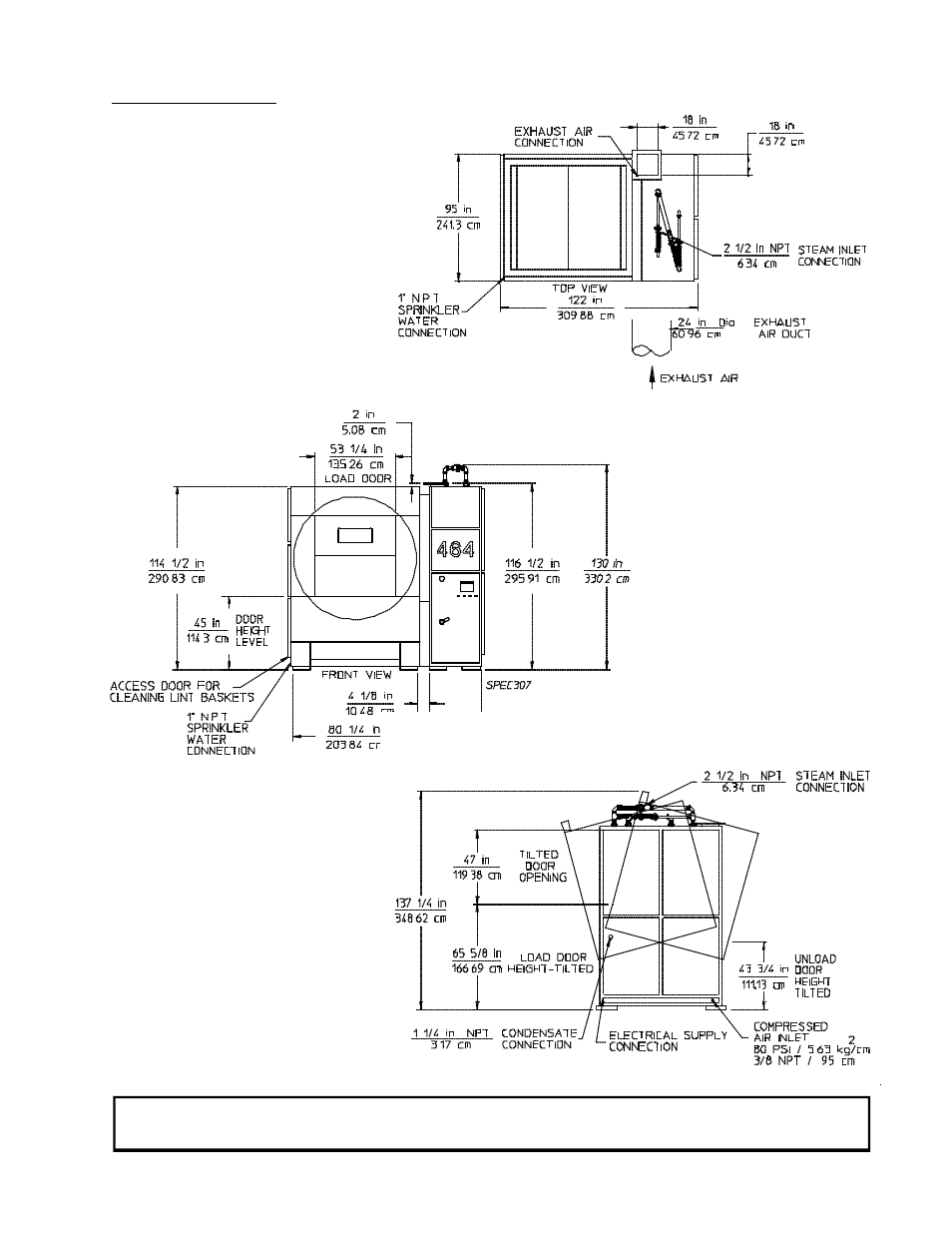 B. dimensions | American Dryer Corp. ADS-464 User Manual | Page 11 / 81