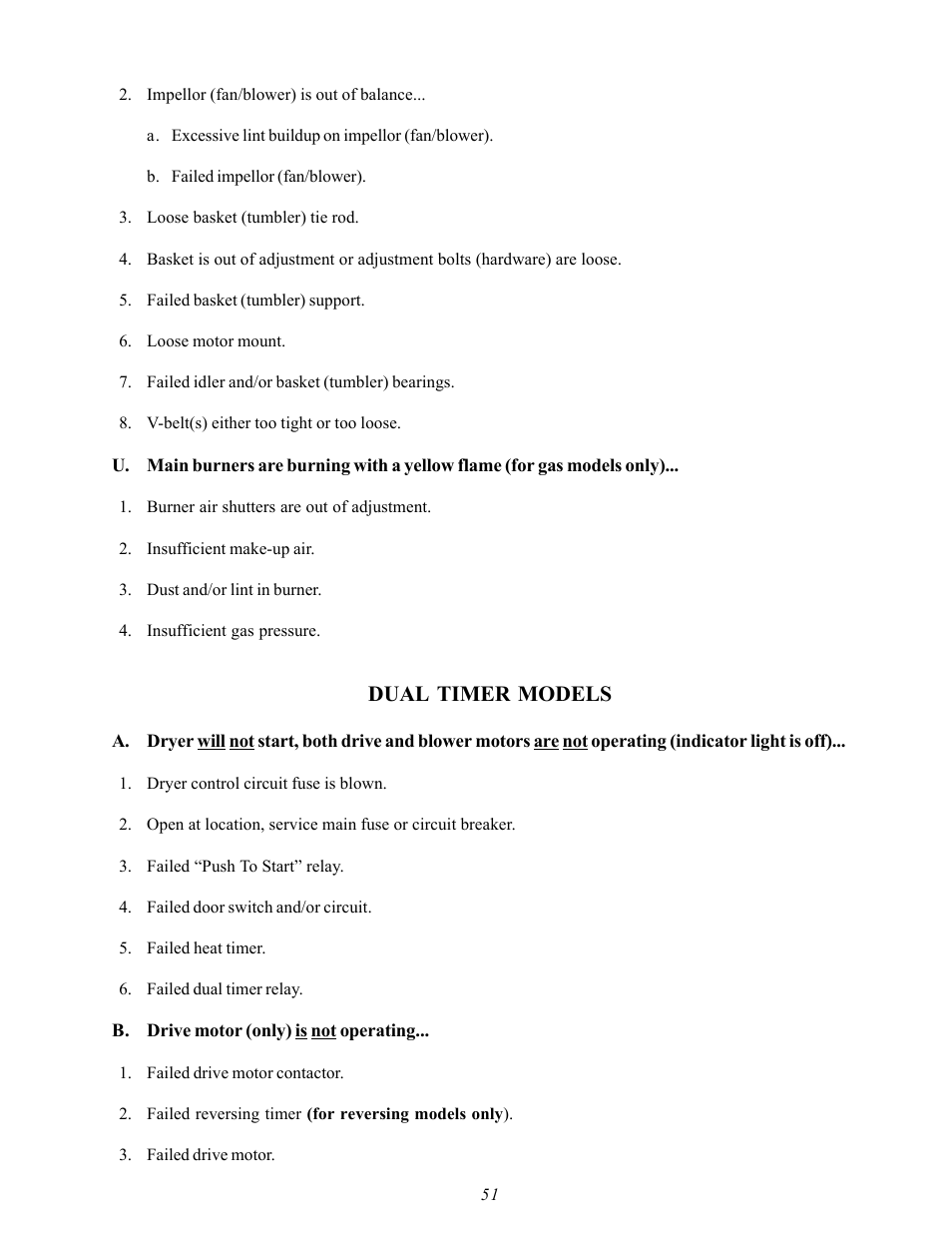 Dual timer models | American Dryer Corp. AD-60 User Manual | Page 55 / 67