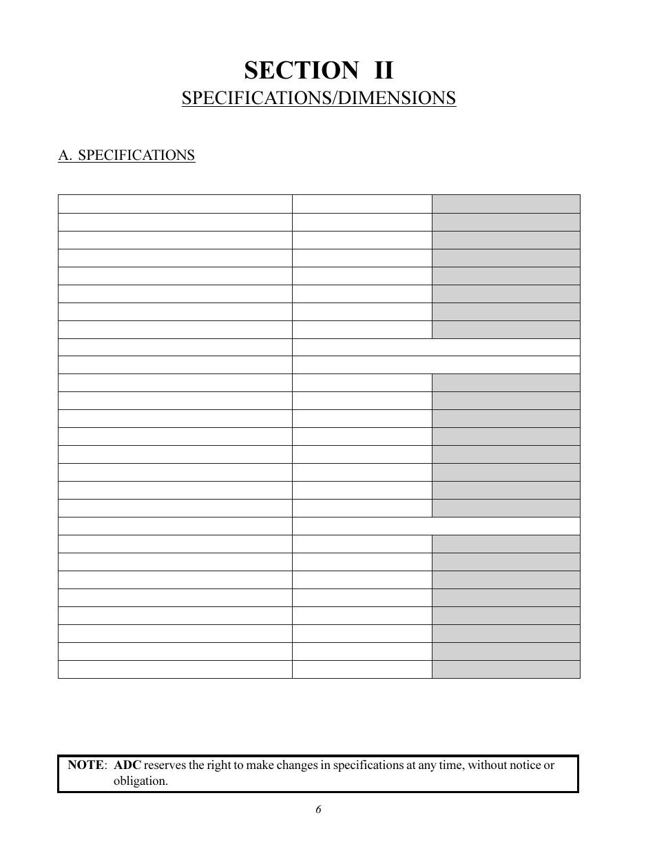 Specifications/dimensions | American Dryer Corp. MLS-460 User Manual | Page 10 / 80