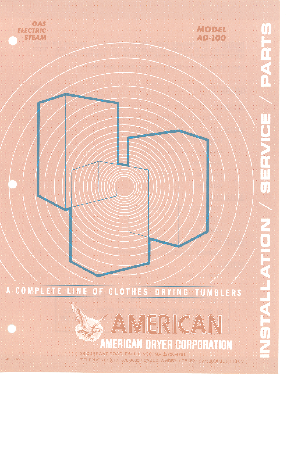 American Dryer Corp. AD-100 User Manual | 61 pages