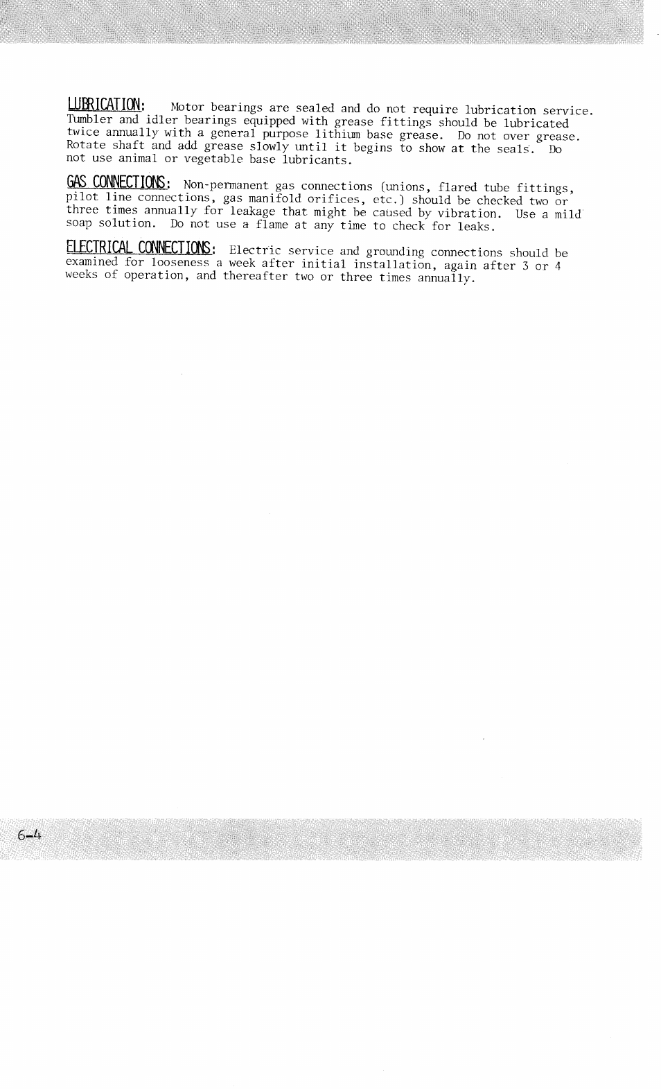 Luericatiqf, Gas connections, Eœctrical connections | American Dryer Corp. AD-100 User Manual | Page 6 / 61