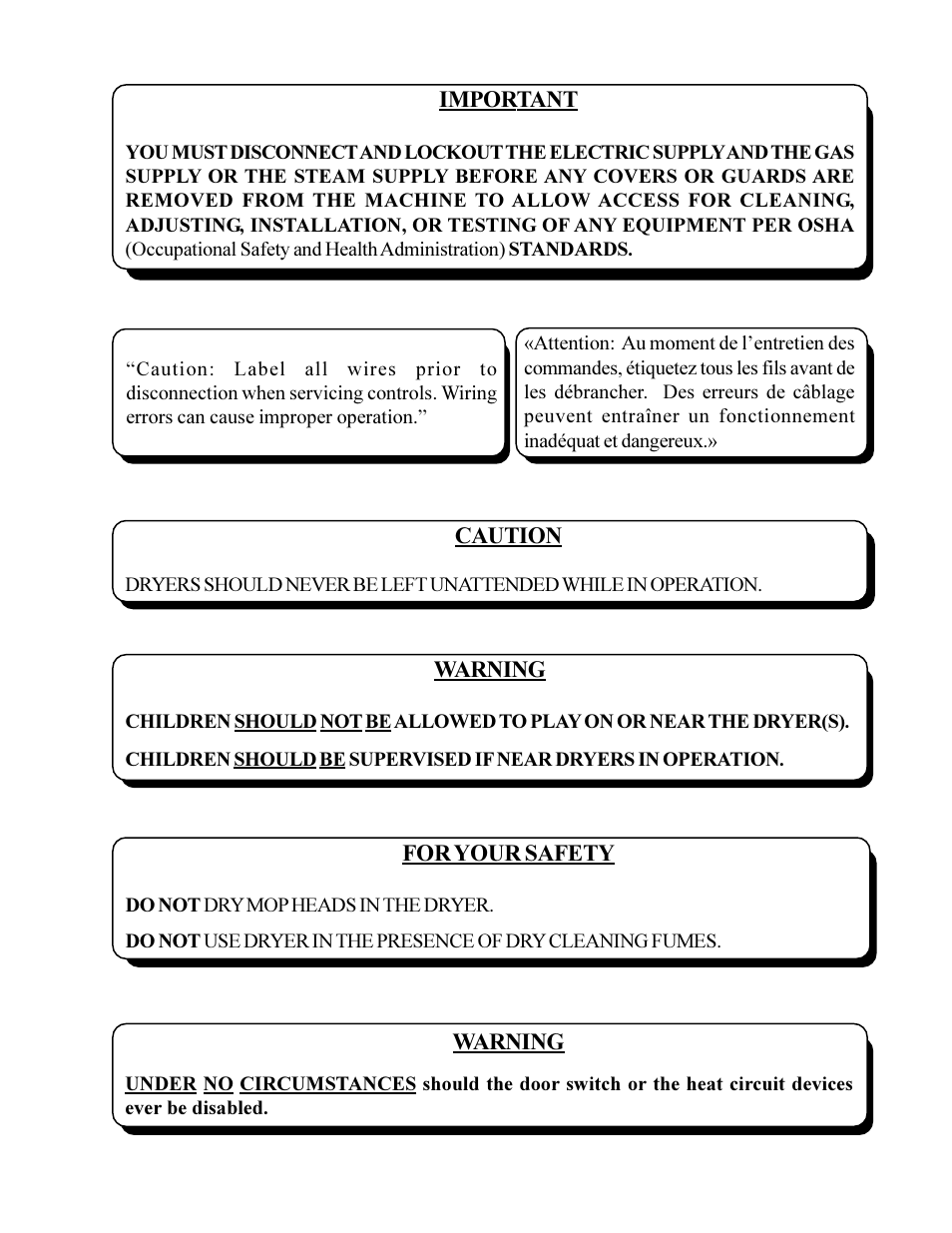 American Dryer Corp. MDG-30 User Manual | Page 3 / 53