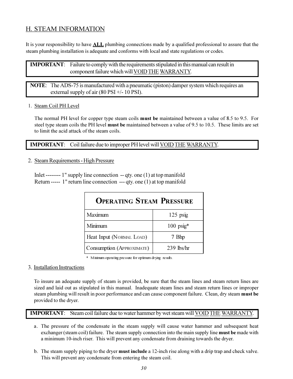 American Dryer Corp. Gas/Electric/Steam AD-75HS User Manual | Page 34 / 76