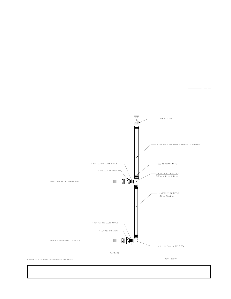 Typical gas connections | American Dryer Corp. MLG31PCA User Manual | Page 27 / 51