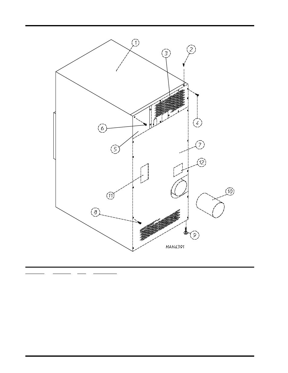 Outer top/back guard assemblies | American Dryer Corp. Gas/Steam Models ML-82 User Manual | Page 24 / 26