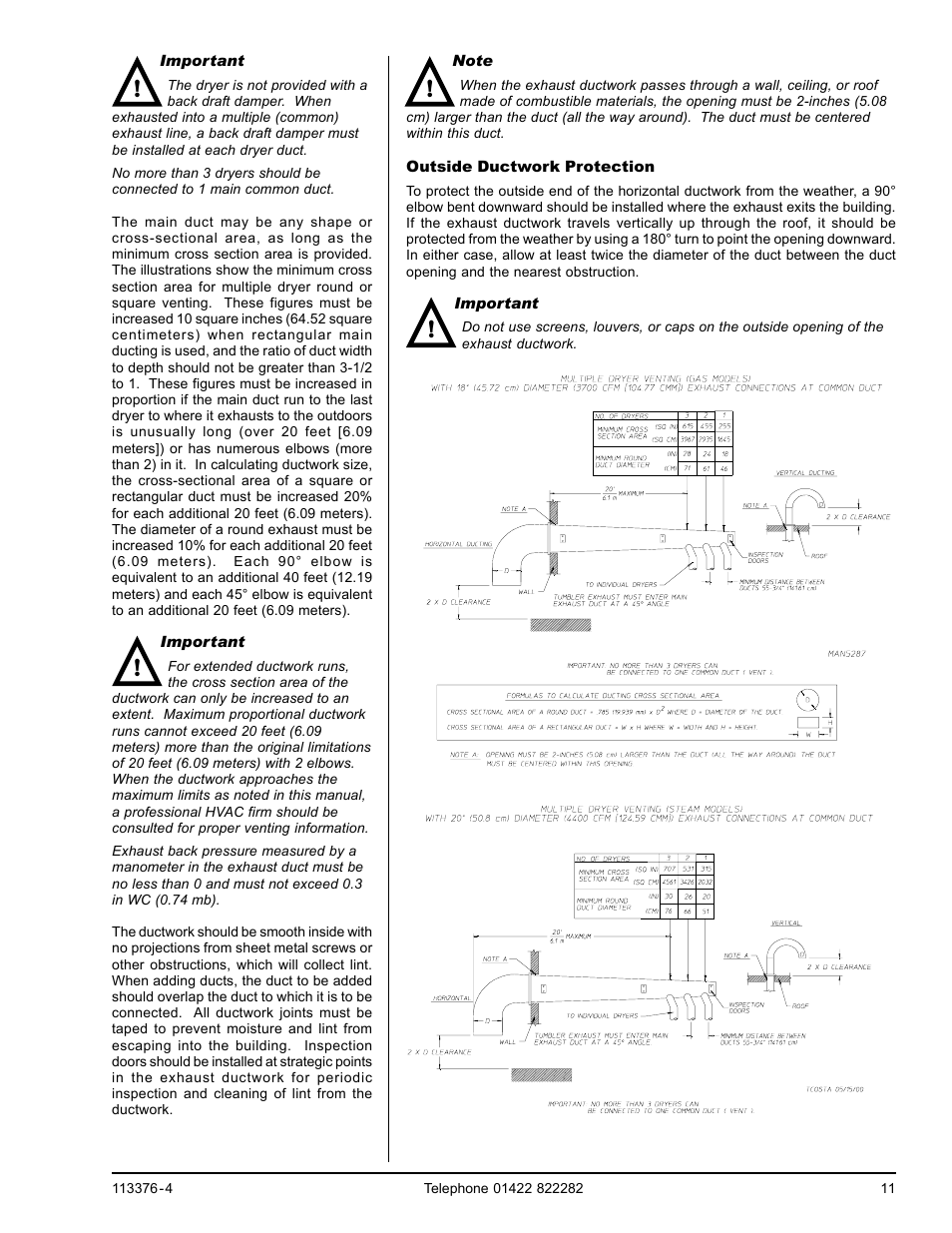 American Dryer Corp. D170 User Manual | Page 11 / 26