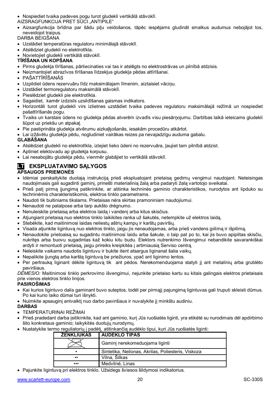 Scarlett SC-330S User Manual | Page 20 / 26