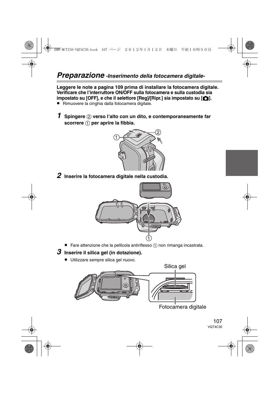 Preparazione | Panasonic DMWMCTZ30E User Manual | Page 107 / 184