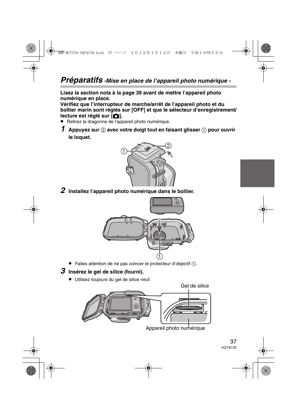 Préparatifs | Panasonic DMWMCTZ30E User Manual | Page 37 / 184
