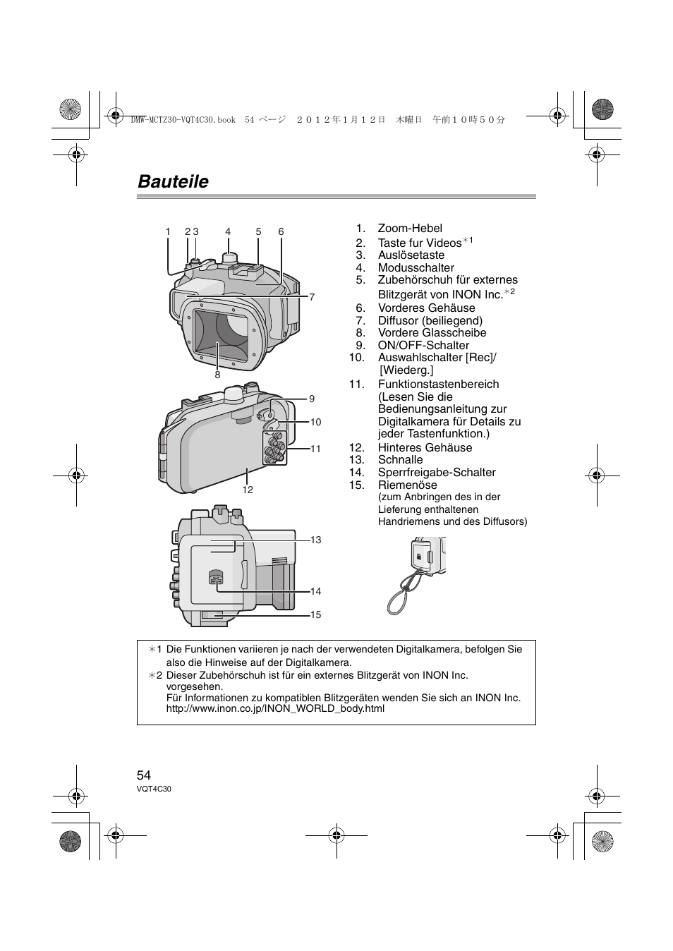 Bauteile | Panasonic DMWMCTZ30E User Manual | Page 54 / 184