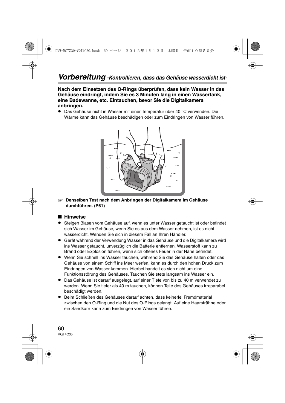 Vorbereitung | Panasonic DMWMCTZ30E User Manual | Page 60 / 184