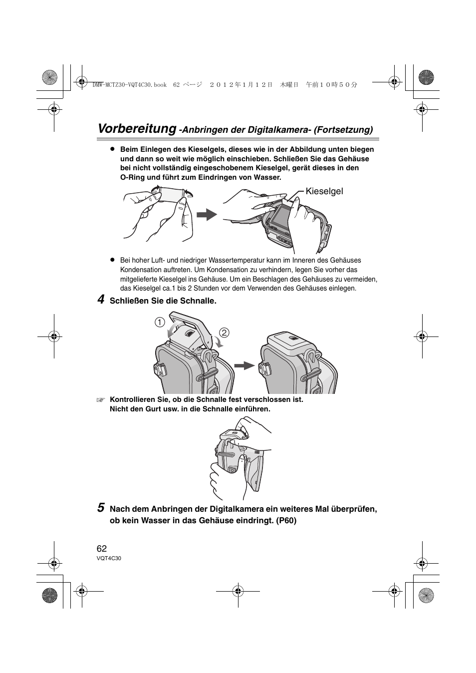 Vorbereitung | Panasonic DMWMCTZ30E User Manual | Page 62 / 184