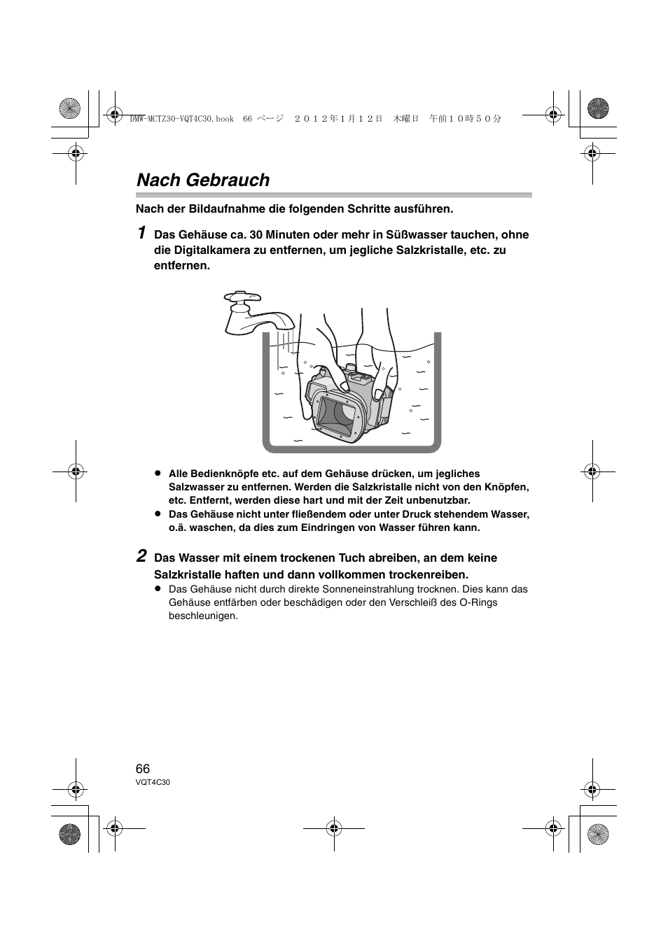 Nach gebrauch | Panasonic DMWMCTZ30E User Manual | Page 66 / 184