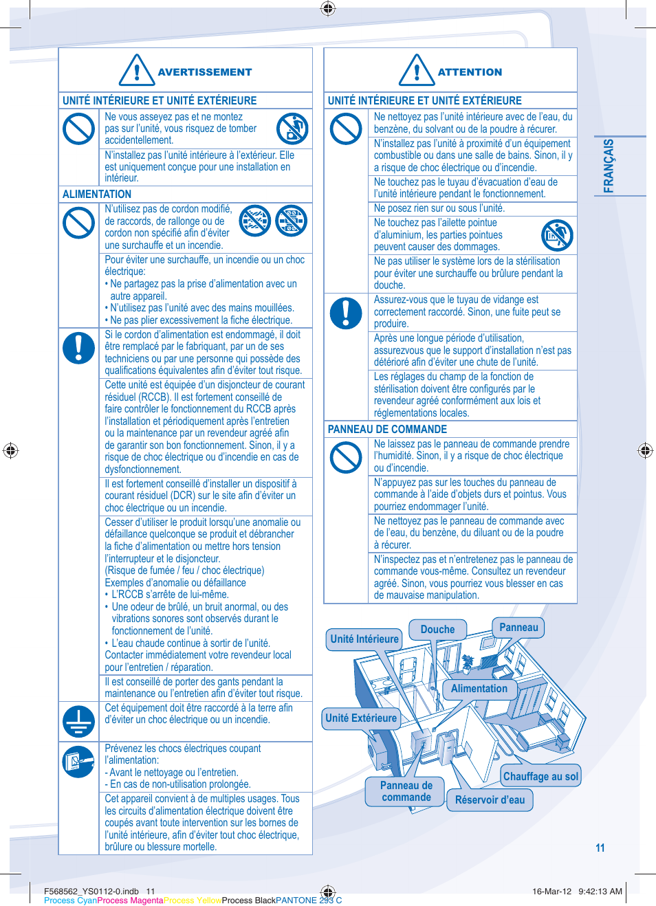 Panasonic WHSXF12D6E51 User Manual | Page 11 / 76