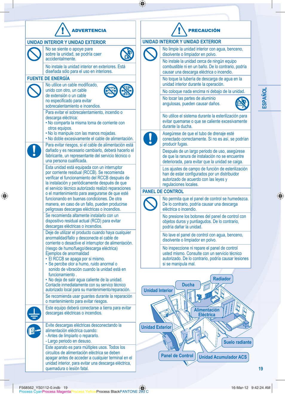 Panasonic WHSXF12D6E51 User Manual | Page 19 / 76